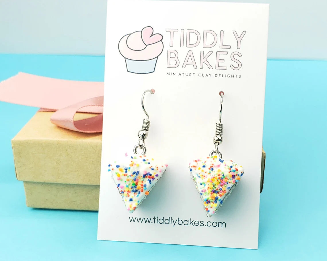 Confetti Cake Slice Earrings
