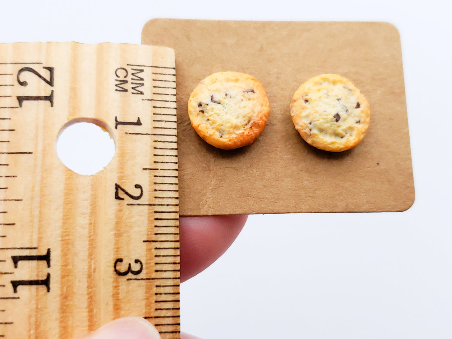 Chocolate Chip Cookie Stud Earrings