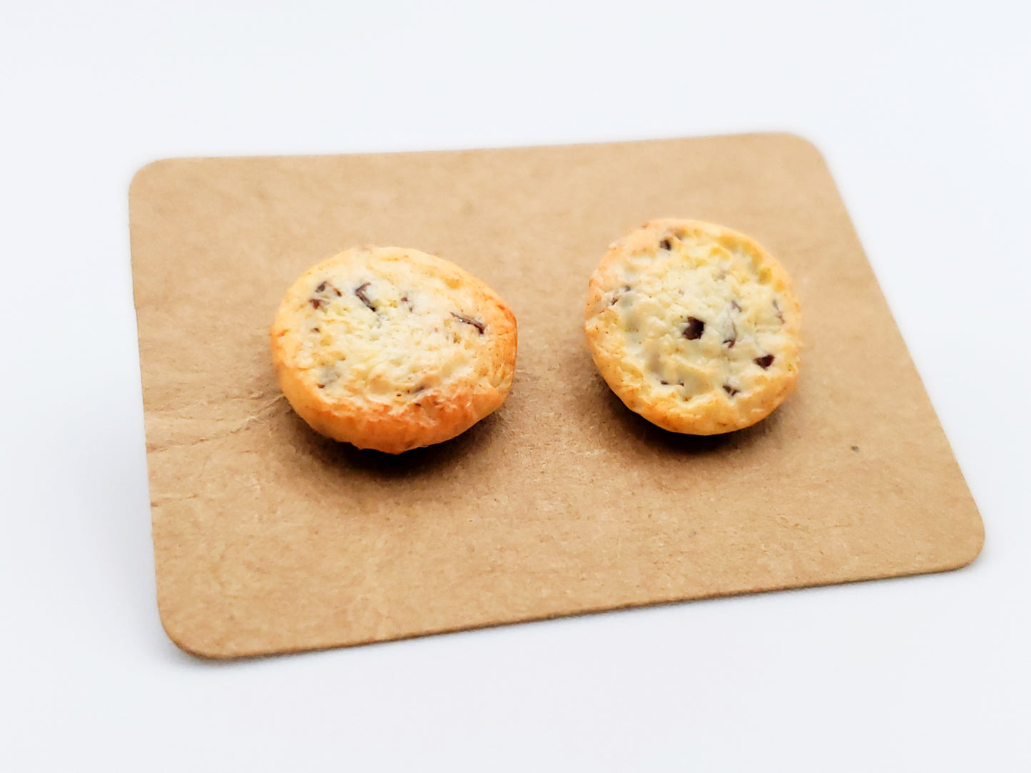 Chocolate Chip Cookie Stud Earrings