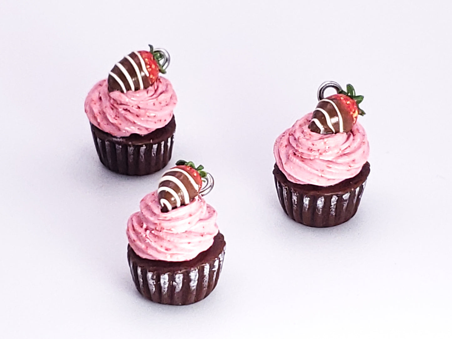 Chocolate Strawberry Cupcake Charm