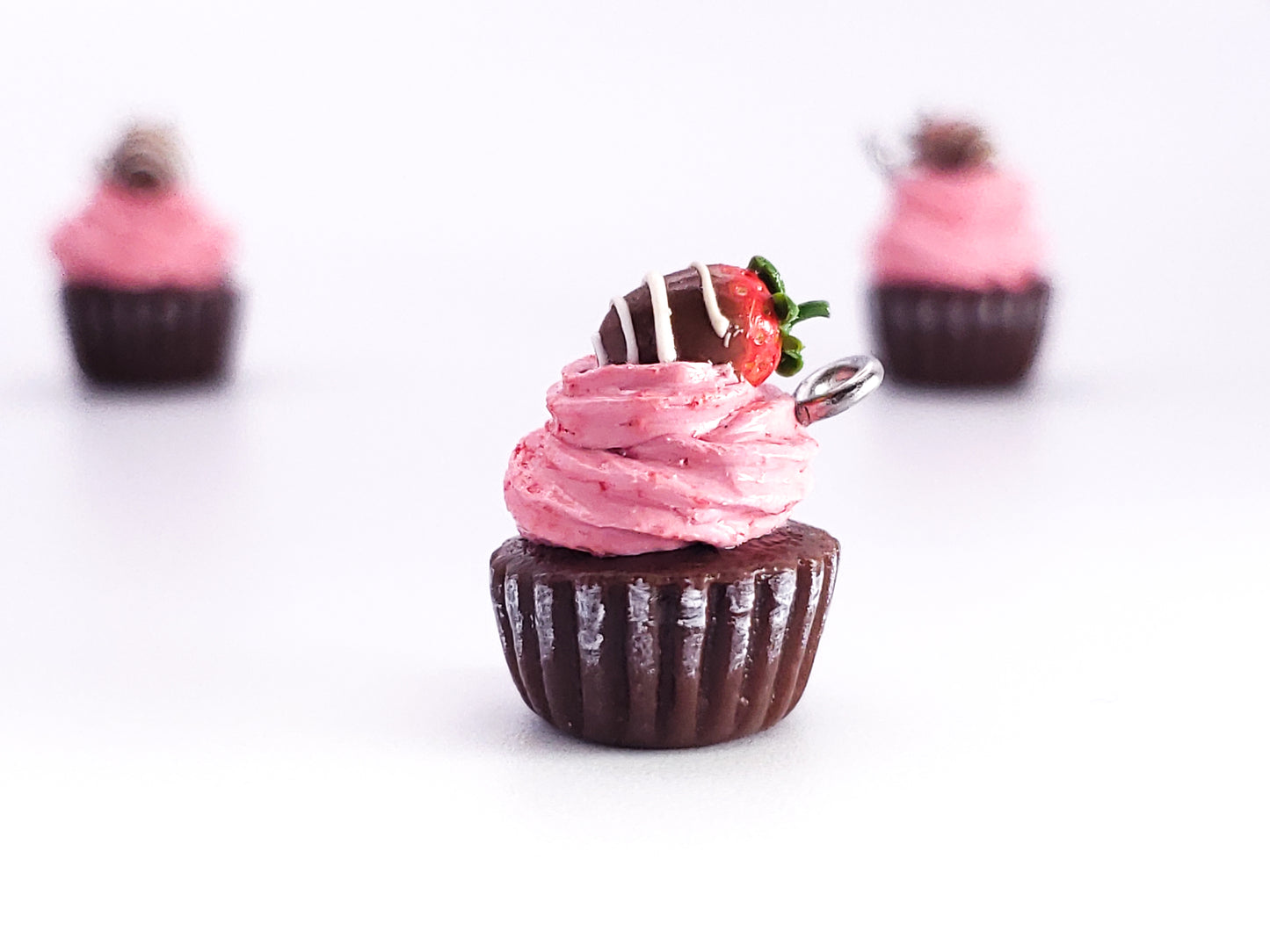 Chocolate Strawberry Cupcake Charm
