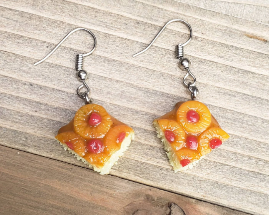 Pineapple Upside Down Cake Earrings