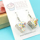 Confetti Cake Slice Earrings