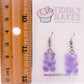 Purple Gummy Bear Earrings