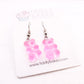 Hot Pink Gummy Bear Earrings