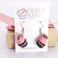 Chocolate Strawberry Cupcake Earrings