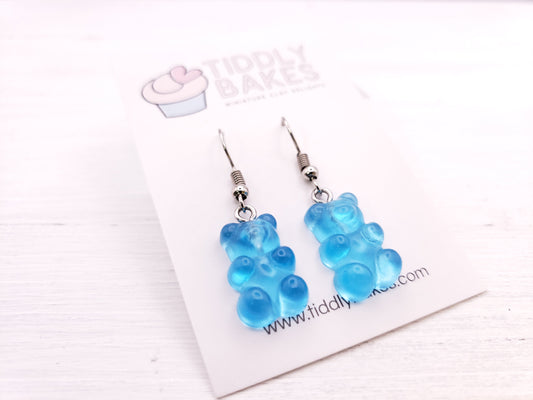 Blue Gummy Bear Earrings
