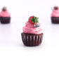 Chocolate Strawberry Cupcake Earrings
