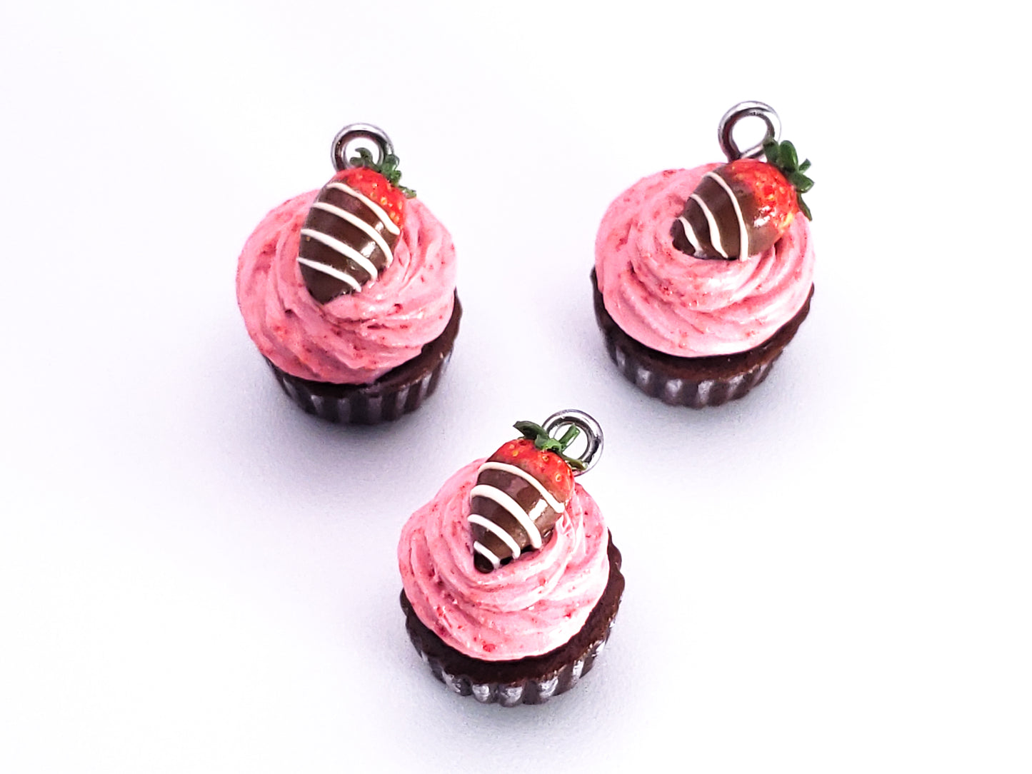 Chocolate Strawberry Cupcake Charm