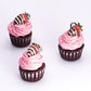 Chocolate Strawberry Cupcake Earrings