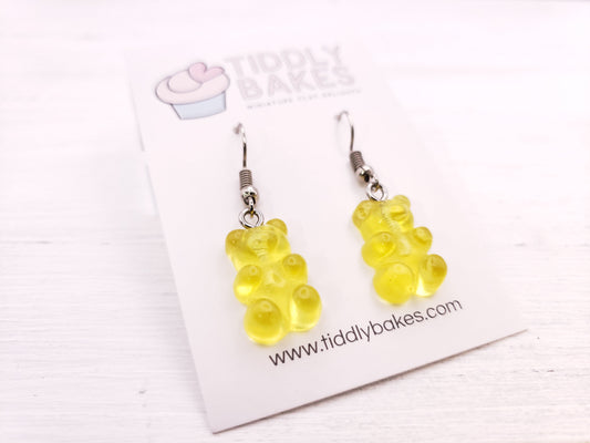 Yellow Gummy Bear Earrings