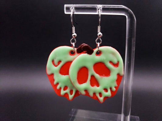 Glow in the Dark Poison Apple Earrings