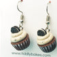 Cookies and Cream Cupcake Earrings