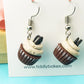 Cookies and Cream Cupcake Earrings