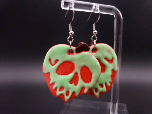 Glow in the Dark Poison Apple Earrings