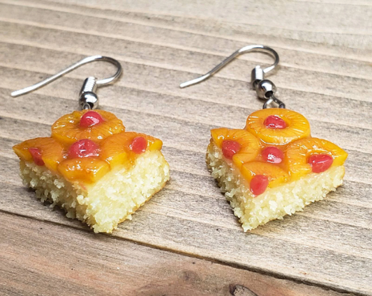 Pineapple Upside Down Cake Earrings