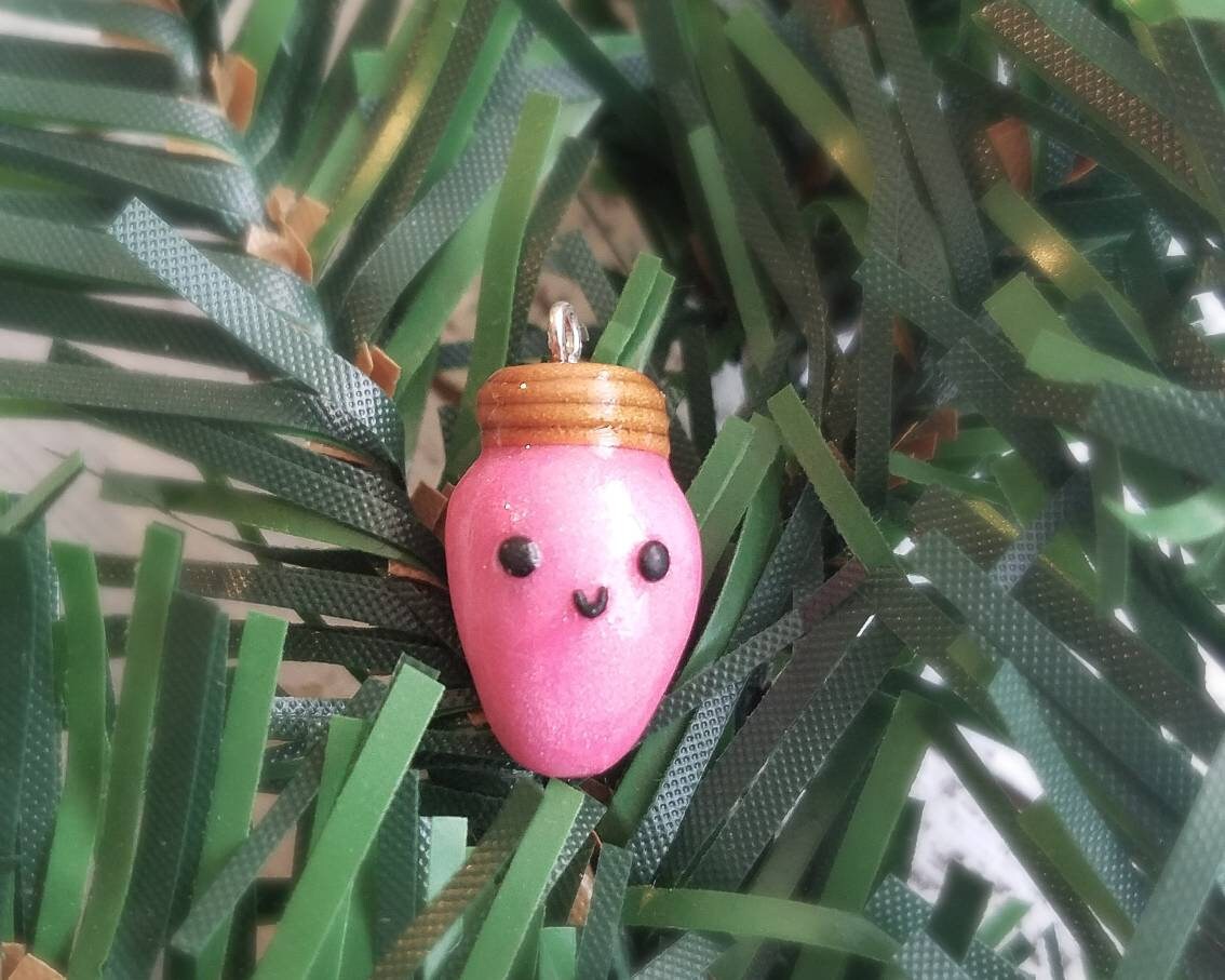 Pink Christmas Light Charm