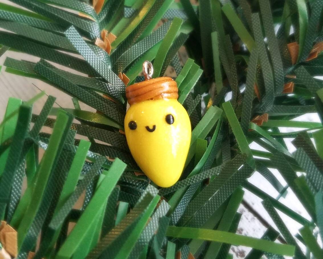 Yellow Christmas Light Charm