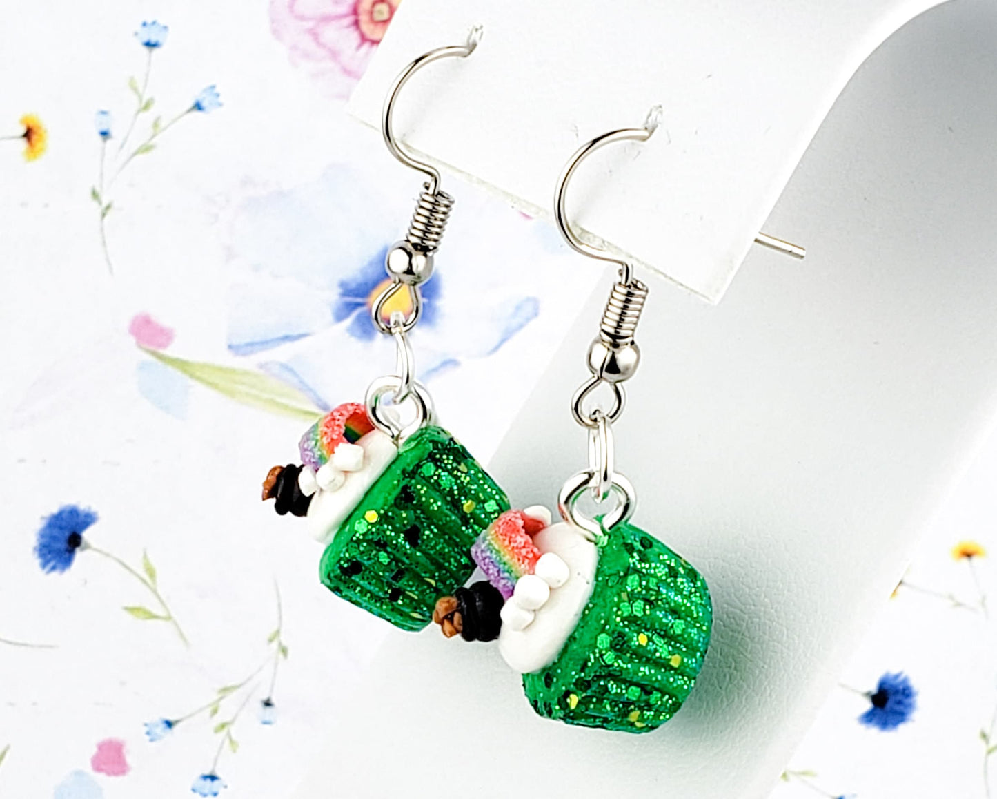 St. Patrick's Day Cupcake Earrings