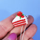 Red Velvet Cake Necklace