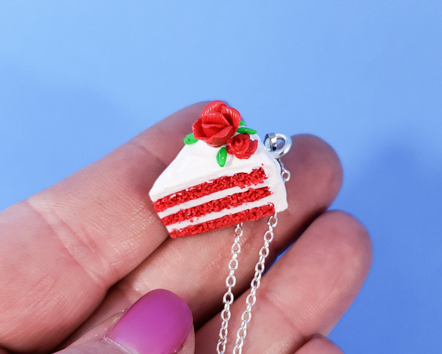 Red Velvet Cake Necklace