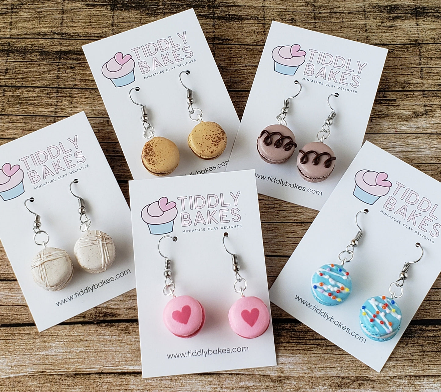 Chocolate Macaron Earrings