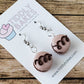 Chocolate Macaron Earrings