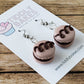 Chocolate Macaron Earrings