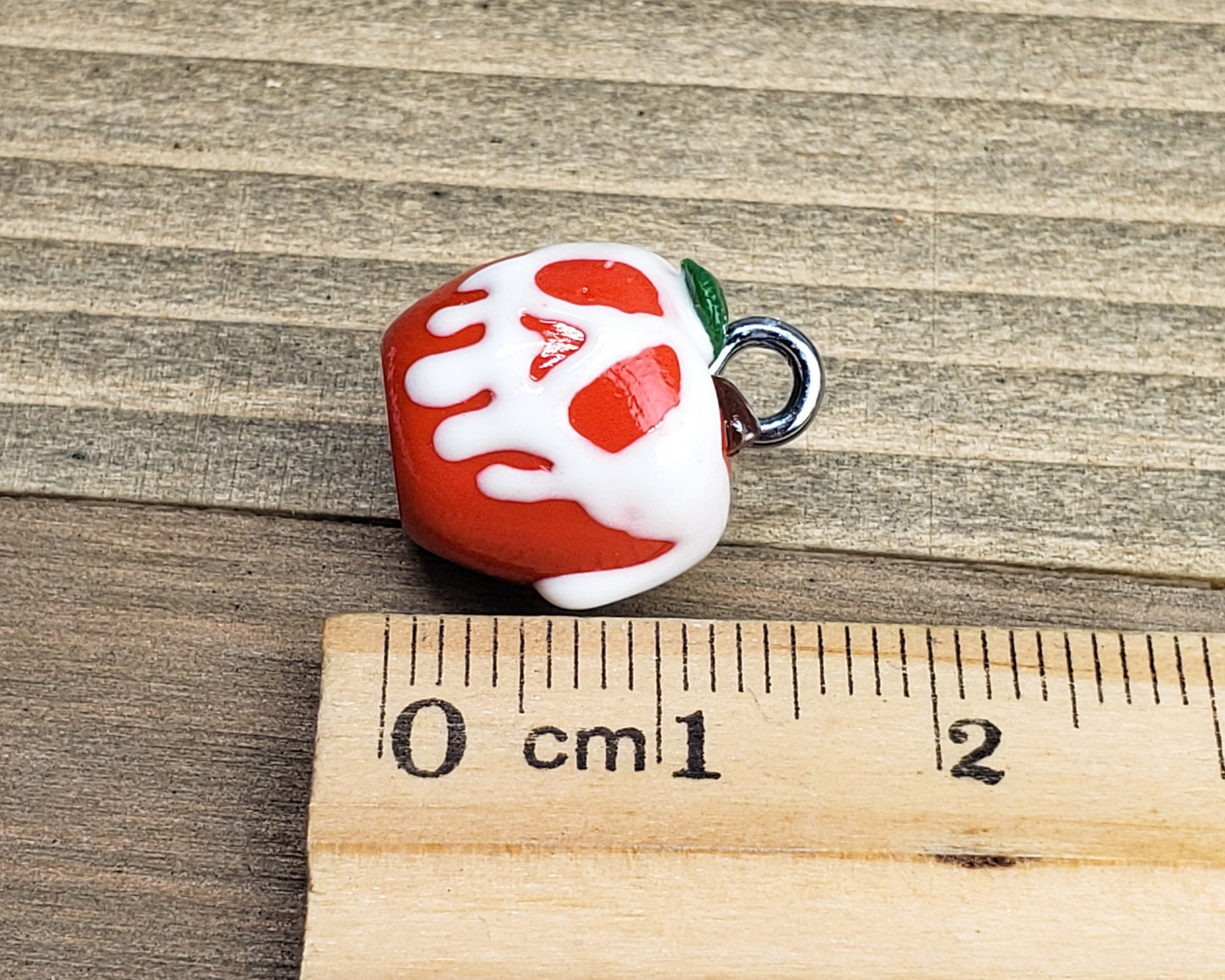 Red and White Poisoned Apple Charm