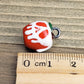 Red and Green Poisoned Apple Charm