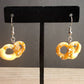 Cheese Dipped Pretzel Earrings