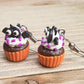 Chocolate Cookie Bat Cupcake Earrings