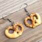 Cheese Dipped Pretzel Earrings