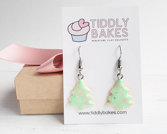 Christmas Tree Sugar Cookie Earrings