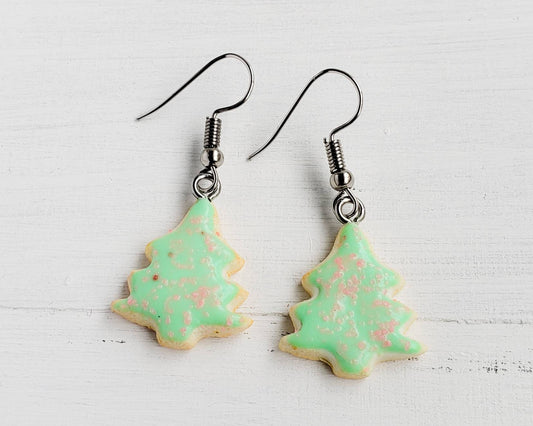 Christmas Tree Sugar Cookie Earrings