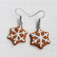 Snowflake Gingerbread Cookie Earrings