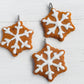 Snowflake Gingerbread Cookie Earrings