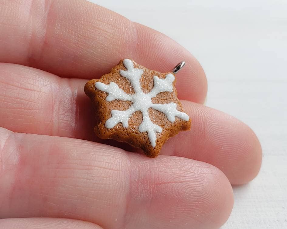 Snowflake Gingerbread Cookie Charm