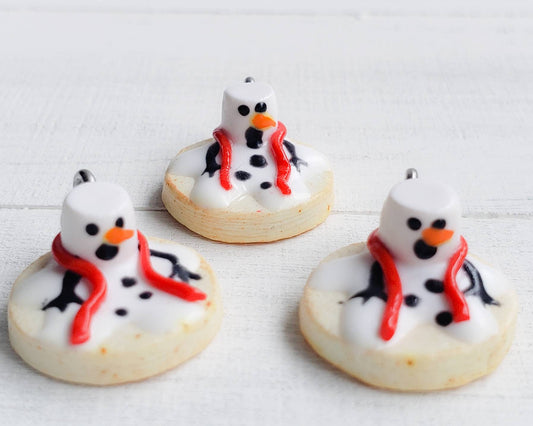 Melting Snowman Sugar Cookie Charm