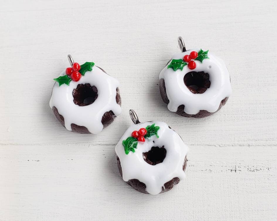 Christmas Chocolate Bundt Cake Earrings