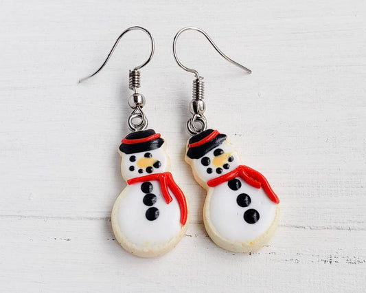 Snowman Sugar Cookie Earrings