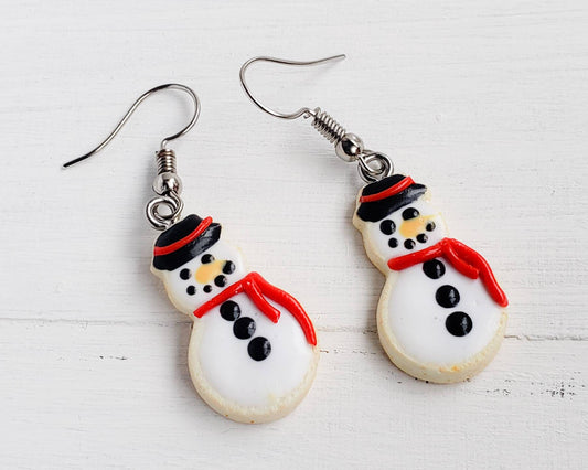 Snowman Sugar Cookie Earrings