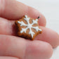 Snowflake Gingerbread Cookie Earrings