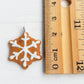 Snowflake Gingerbread Cookie Earrings