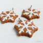 Snowflake Gingerbread Cookie Earrings