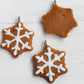 Snowflake Gingerbread Cookie Earrings