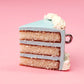 Blue Birthday Cake Slice Charm
