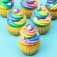 Rainbow Star Cupcake Charm
