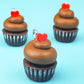 Chocolate Heart Cupcake Charm