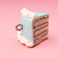 Blue Birthday Cake Slice Charm